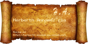 Herberth Annamária névjegykártya